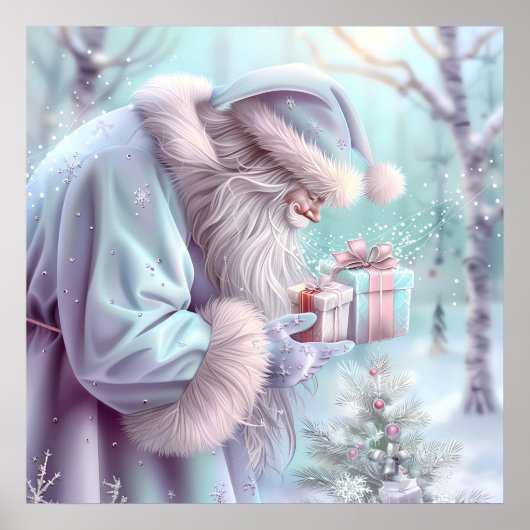 Dromerige Kerstman Poster (Voorkant)