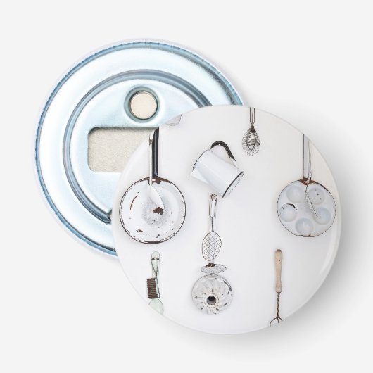 Dromerige keukens, studioproduct button flesopener (Voorkant)