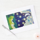 dromerige kikker rechthoekige sticker (Envelop)