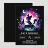 Dromerige Kinder kattenverjaardag Kaart (Voorkant / Achterkant)