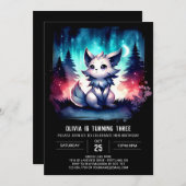 Dromerige Kinder Wolf Verjaardag Kaart (Voorkant / Achterkant)