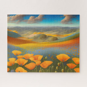 Dromerige klaprozen Digitale Kunst Legpuzzel