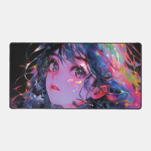 Dromerige kleur Splash Anime Girl Bureaumat
