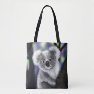 Dromerige koala in een betoverd bos draagtas