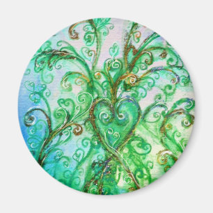 DROMERIGE KRULLEN helder groen geel blauw Magneet