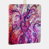 DROMERIGE KRULLEN helder roze blauw groen Keramisch Ornament (Rechts)