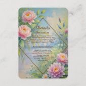 Dromerige Lakeside Garden Wedding Informatiekaartje (Voorkant)