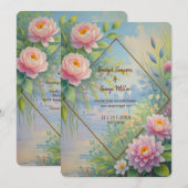 Dromerige Lakeside Garden Wedding Kaart (Voorkant / Achterkant)