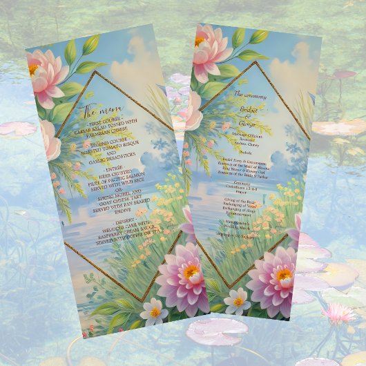 Dromerige Lakeside Garden Wedding menu