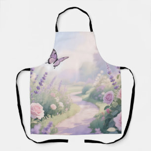 Dromerige Lavendel Rozen Tuin Vlinder Pad Schort