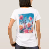 Dromerige levendige Rozen T-shirt (Achterkant)