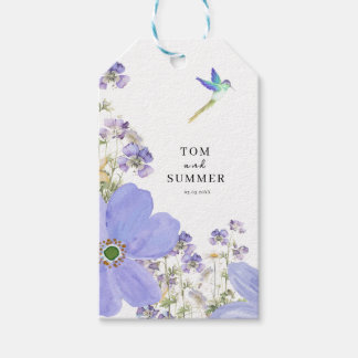 Dromerige Lila bruiloft Cadeaulabel