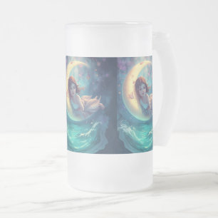 Dromerige Maangemeente Mokontwerp Cute Baby Moon Matglas Bierpul