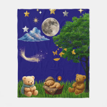 Dromerige Maanlicht Teddy Park Fleece Deken