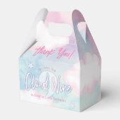 Dromerige meisje op wolk negen 9e verjaardag bedankdoosjes (Achterkant)