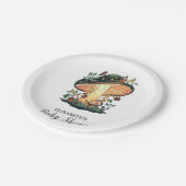 Dromerige Mushroom Baby shower Papieren Bordje (Gekanteld)