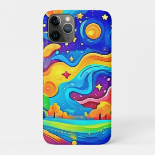 Dromerige nacht: sterrenlandschap iPhone 11 pro hoesje