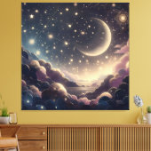 Dromerige nachtelijke hemel canvas afdruk (Insitu (Woonkamer))