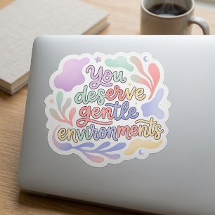 Dromerige Neurodivergente Bevestiging Pastel Typog Sticker