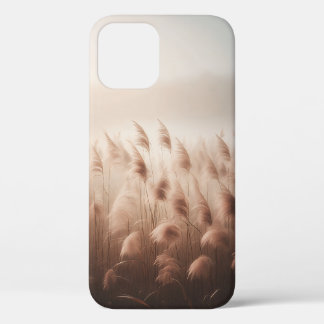 Dromerige Nevelige Pampagras - Zachte Esthetische iPhone 12 Hoesje