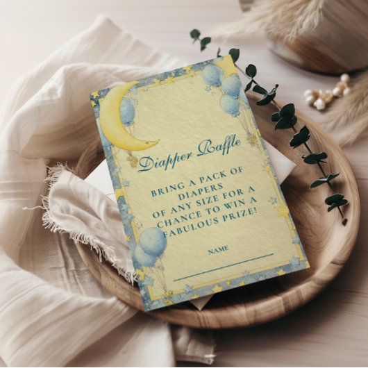 Dromerige Night Sky Diapper Raffle Informatiekaartje