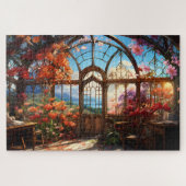Dromerige Observatorium overwoekerd met bloemen Legpuzzel (Horizontaal)