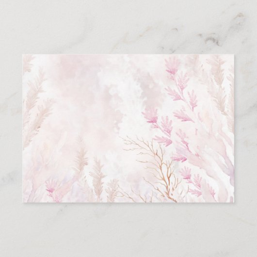 Dromerige Oceaan Onder het Zee Strand Bruiloft RSV Informatiekaartje (Achterkant)