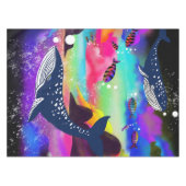 Dromerige oceaanwalvissen, kleurrijk zeeleven tafelkleed (Voorkant (Horizontaal))