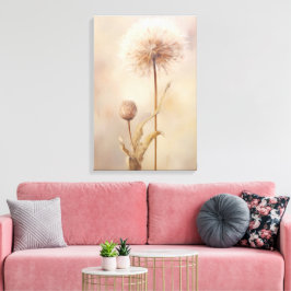 Dromerige paardenbloem illustratie canvas afdruk