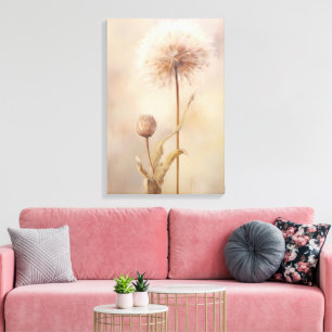 Dromerige paardenbloem illustratie canvas afdruk