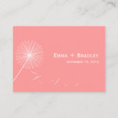 Dromerige Paardenbloem Wedding Place Card - Roos R Plaatskaartje (Achterkant)