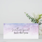 Dromerige Paarse Bloemen waterverf Gift Kaart (Staand voorkant)