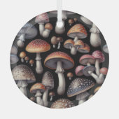 Dromerige paddenstoelen glas ornament (Voorkant)