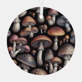 Dromerige paddenstoelen glas ornament (Achterkant)