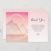 Dromerige Pastel Berglandschap Bedankkaart (Voorkant / Achterkant)