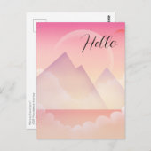 Dromerige Pastel Berglandschap Briefkaart (Voorkant / Achterkant)