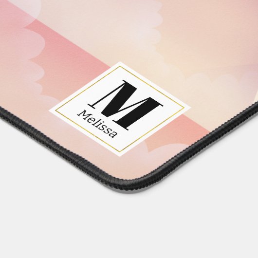 Dromerige Pastel Berglandschap Bureaumat (Hoek)