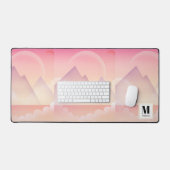 Dromerige Pastel Berglandschap Bureaumat (Keyboard & Muis)