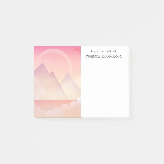 Dromerige Pastel Berglandschap Post-it® Notes (Voorkant)