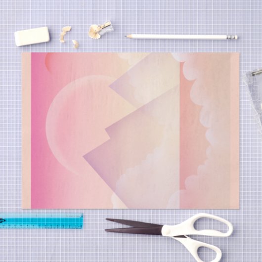 Dromerige Pastel Berglandschap Tissuepapier (Craft)