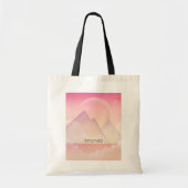 Dromerige Pastel Berglandschap Tote Bag (Voorkant)