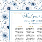 Dromerige Pastel Blauw Goud Waterverf Zitting Graf Poster