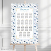 Dromerige Pastel Blauw Goud Waterverf Zitting Graf Poster
