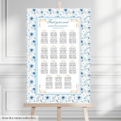 Dromerige Pastel Blauw Goud Waterverf Zitting Graf Poster