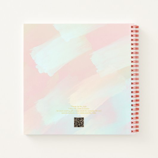 Dromerige Pastel Brushstrokes Persoonlijke Schetsb Notitieboek (Achterkant)