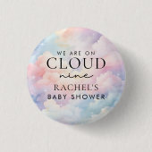 Dromerige Pastel Cloud Nine Baby shower Ronde Button 3,2 Cm (Voorkant)