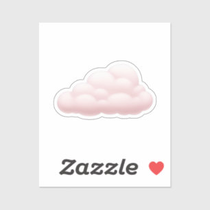 Dromerige pastel esthetische zachte roze wolk emoj sticker