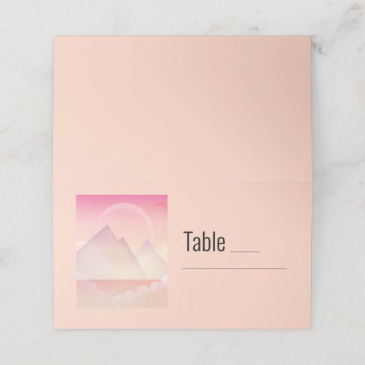 Dromerige Pastel Mountain Landscape Bruiloft (Buitenkant ongevouwen)