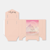 Dromerige Pastel Mountain Landscape Bruiloft Bedankdoosjes (Uitgevouwen)