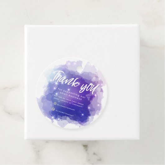 dromerige pastel sky splash business dank u gunst bedankjes labels (In situ)